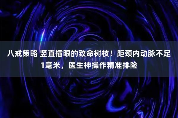八戒策略 竖直插眼的致命树枝！距颈内动脉不足1毫米，医生神操作精准排险